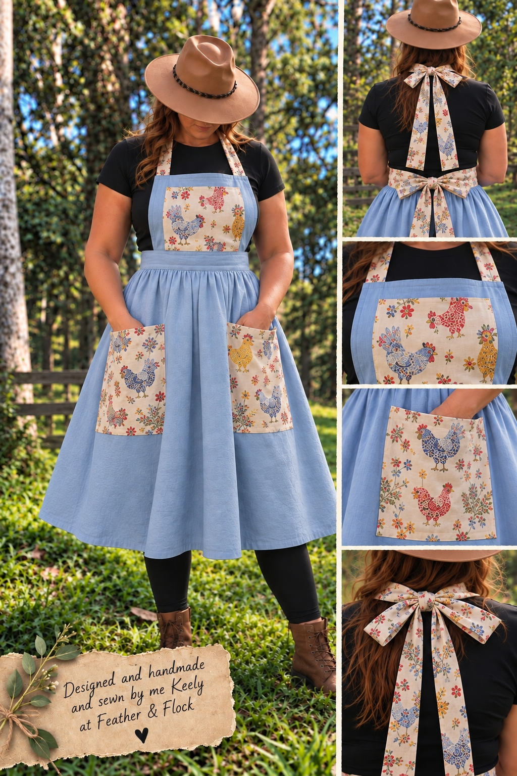 Blue Handmade Apron