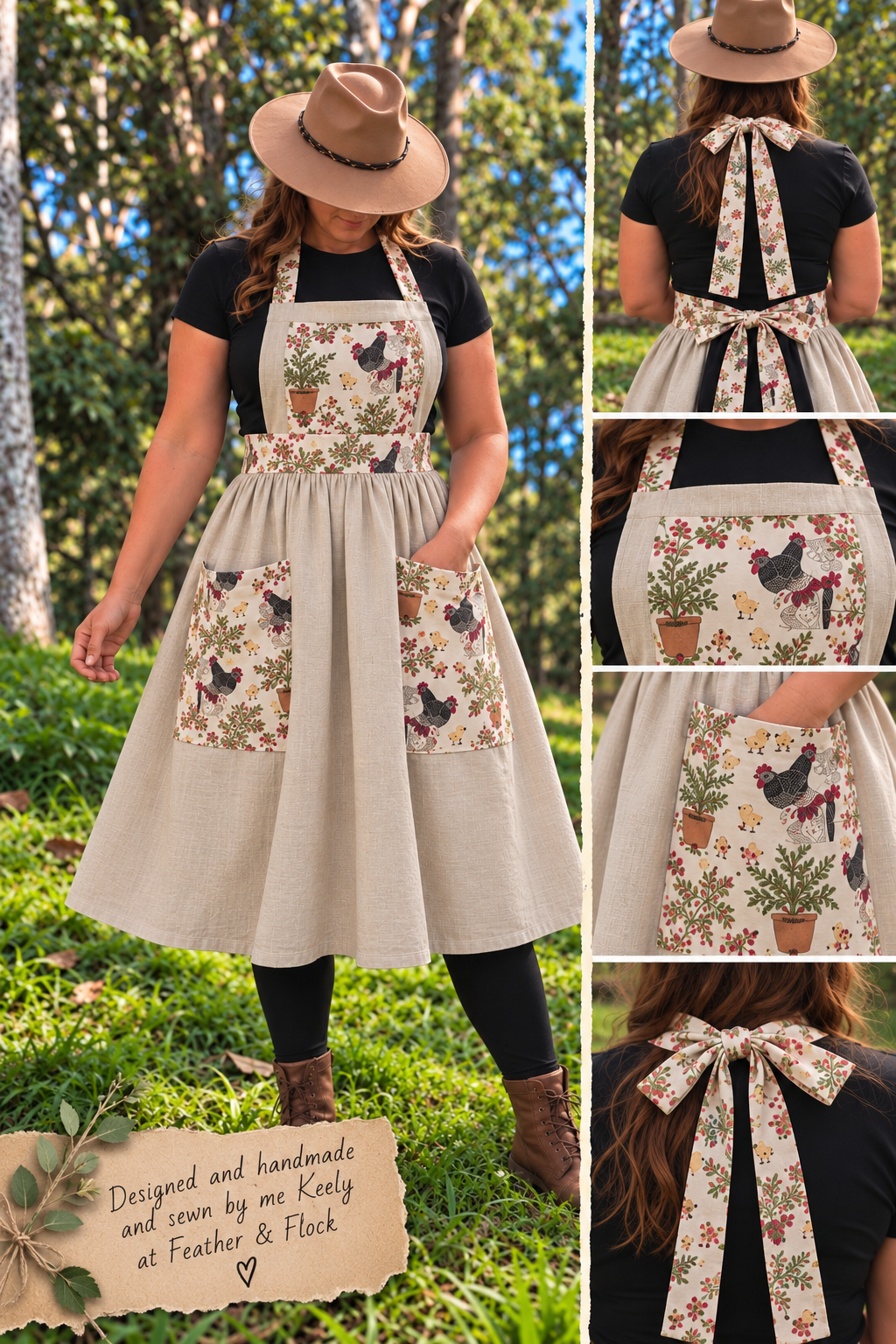 Beige Handmade Apron
