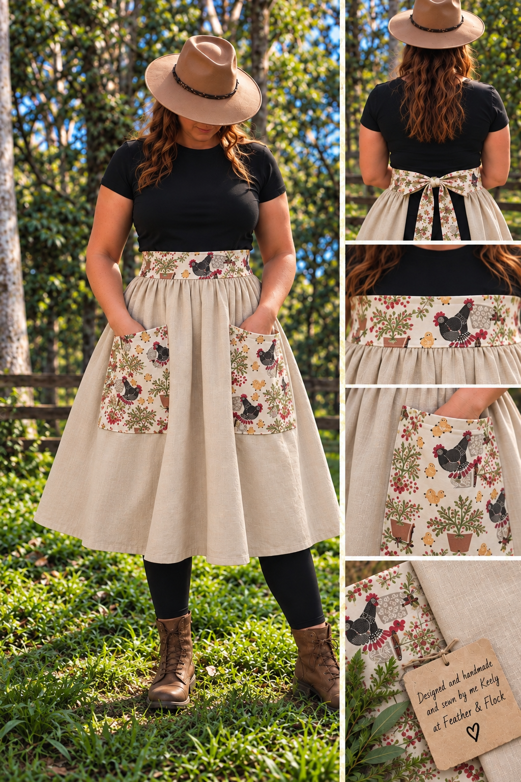 Beige Handmade Apron
