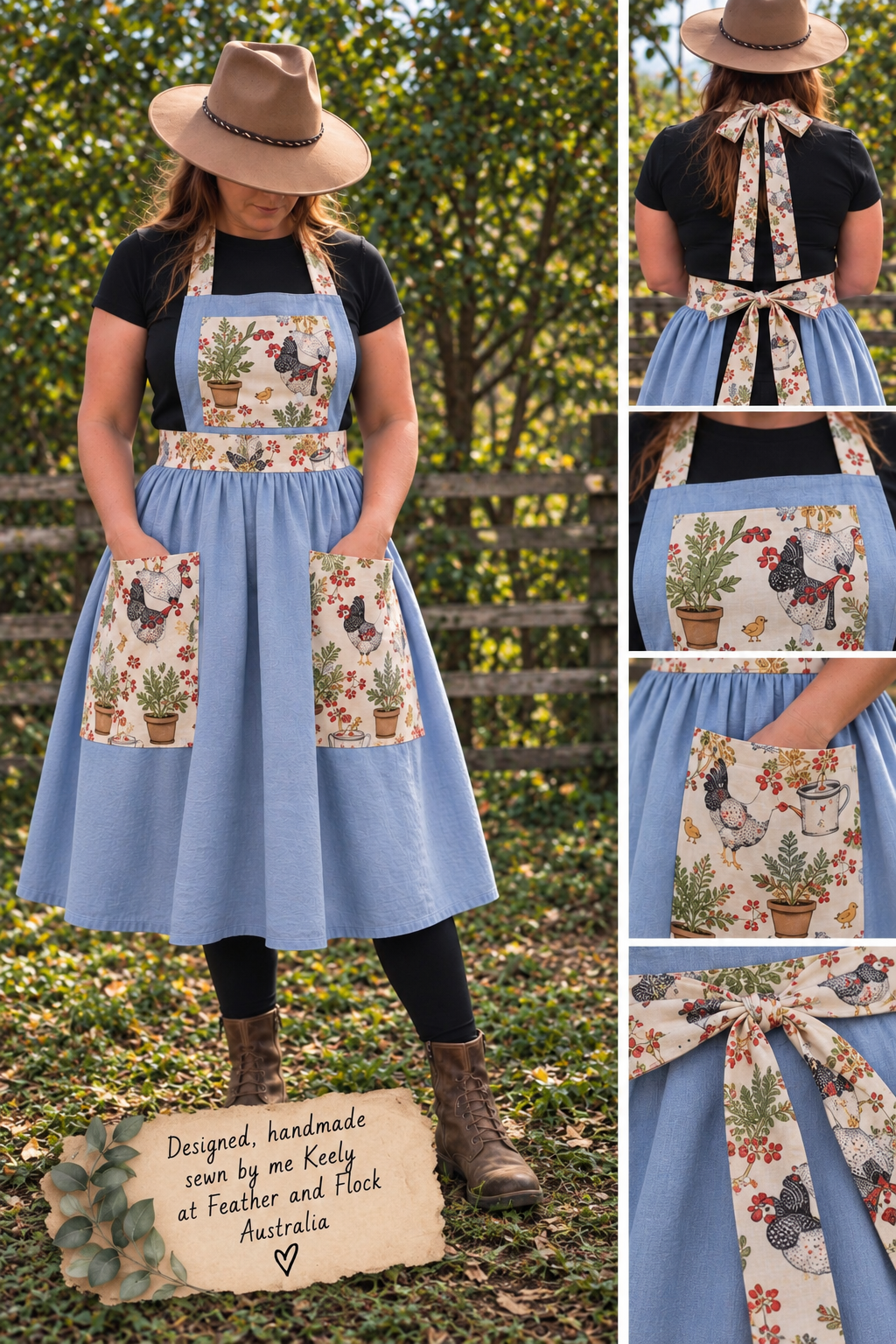 Blue Handmade Apron