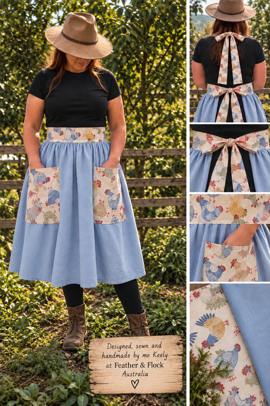 Blue Handmade apron